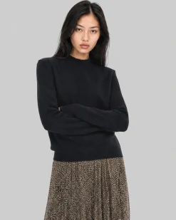 Pull en laine et cachemire noir