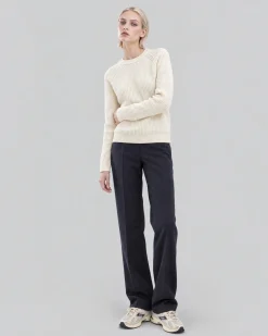 Pull en laine mérinos écru