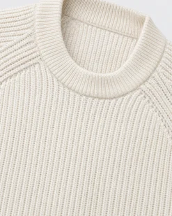 Pull en laine mérinos écru