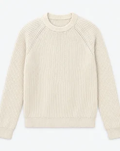 Pull en laine mérinos écru