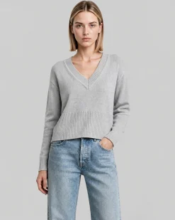Pull en laine mérinos et cachemire bleu
