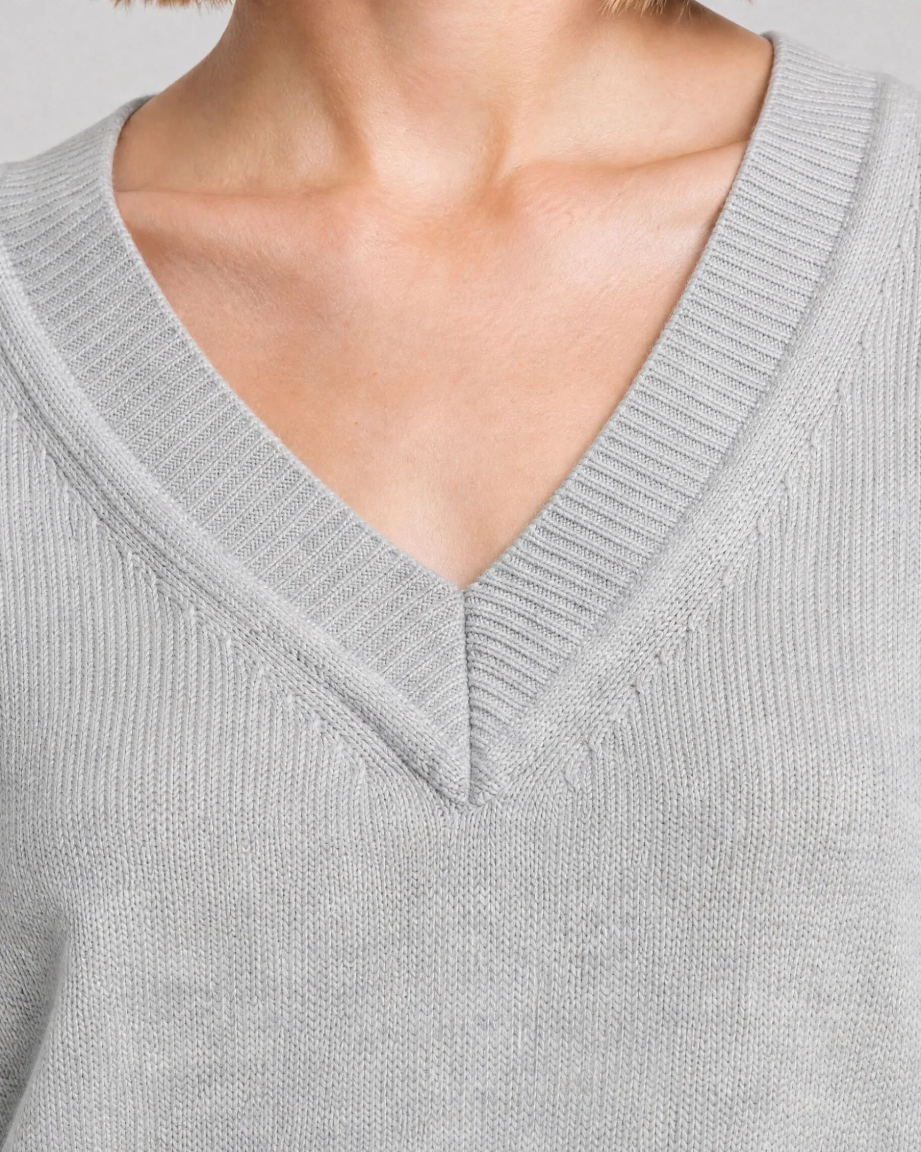 Pull en laine mérinos et cachemire bleu
