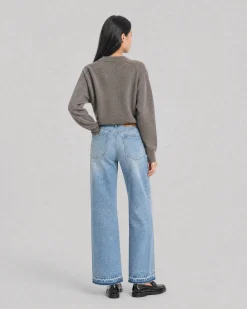 Pull en laine mérinos et cachemire marron