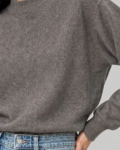 Pull en laine mérinos et cachemire marron