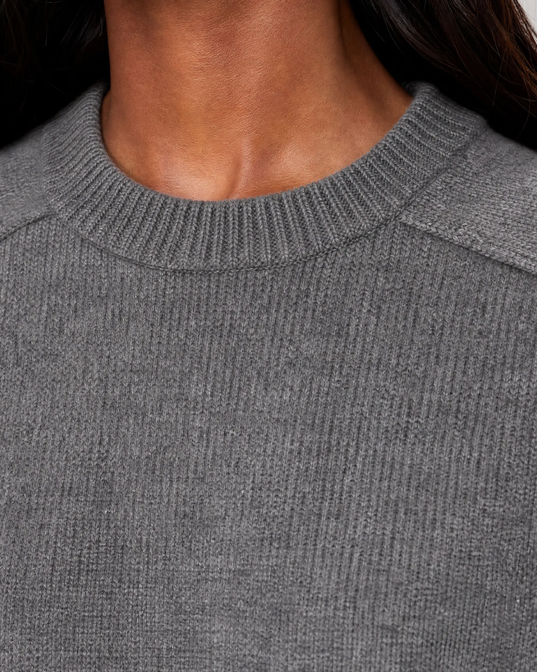 Pull en laine mérinos gris