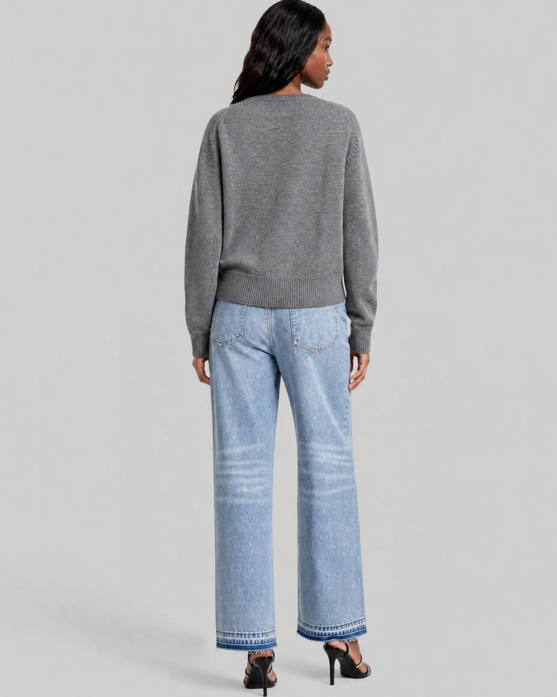 Pull en laine mérinos gris