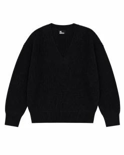 Pull en laine mérinos noir