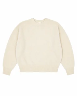 Pull en mohair mélangé ecru