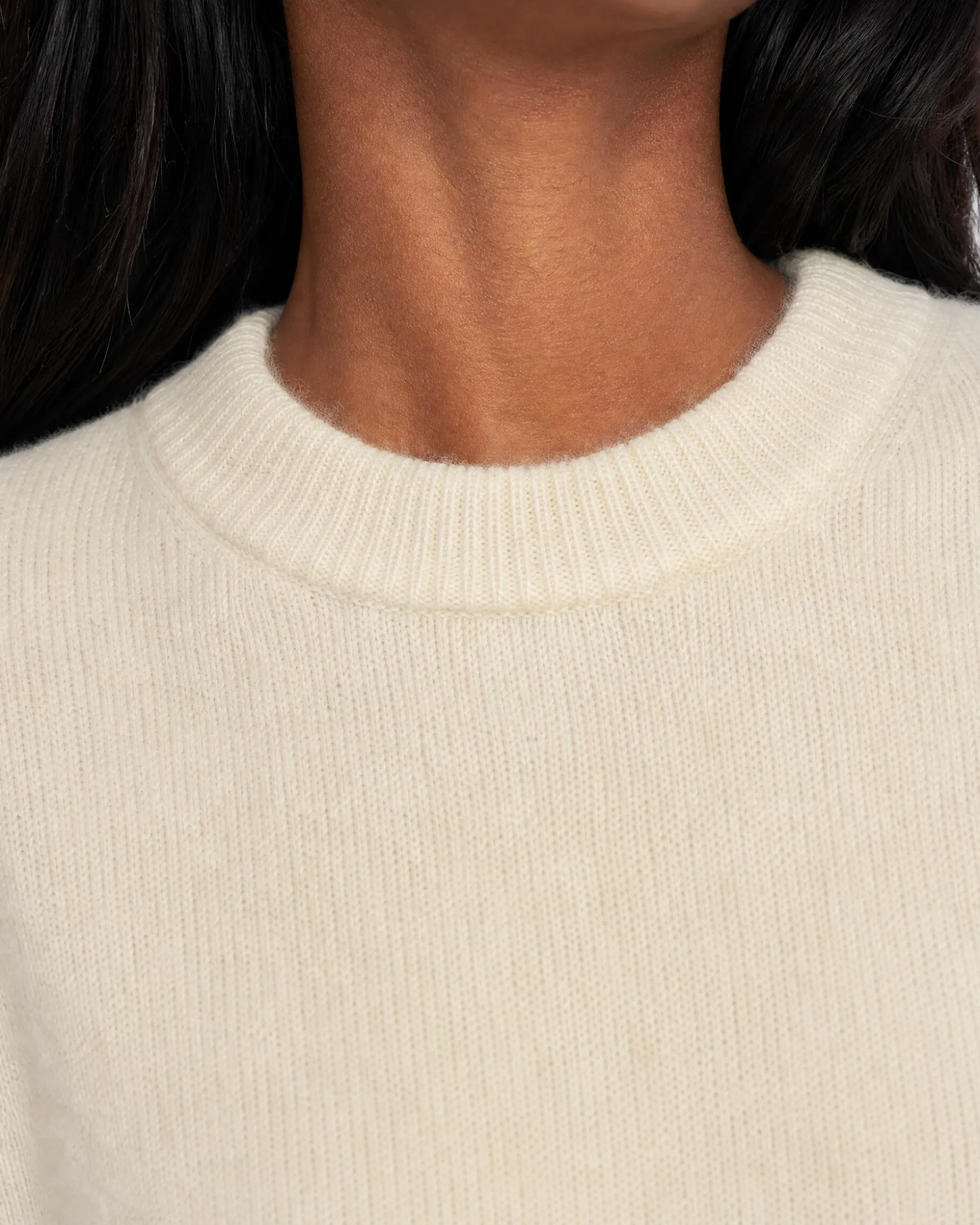 Pull en mohair mélangé ecru