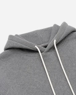 Pull façon sweatshirt en laine mérinos et cachemire gris