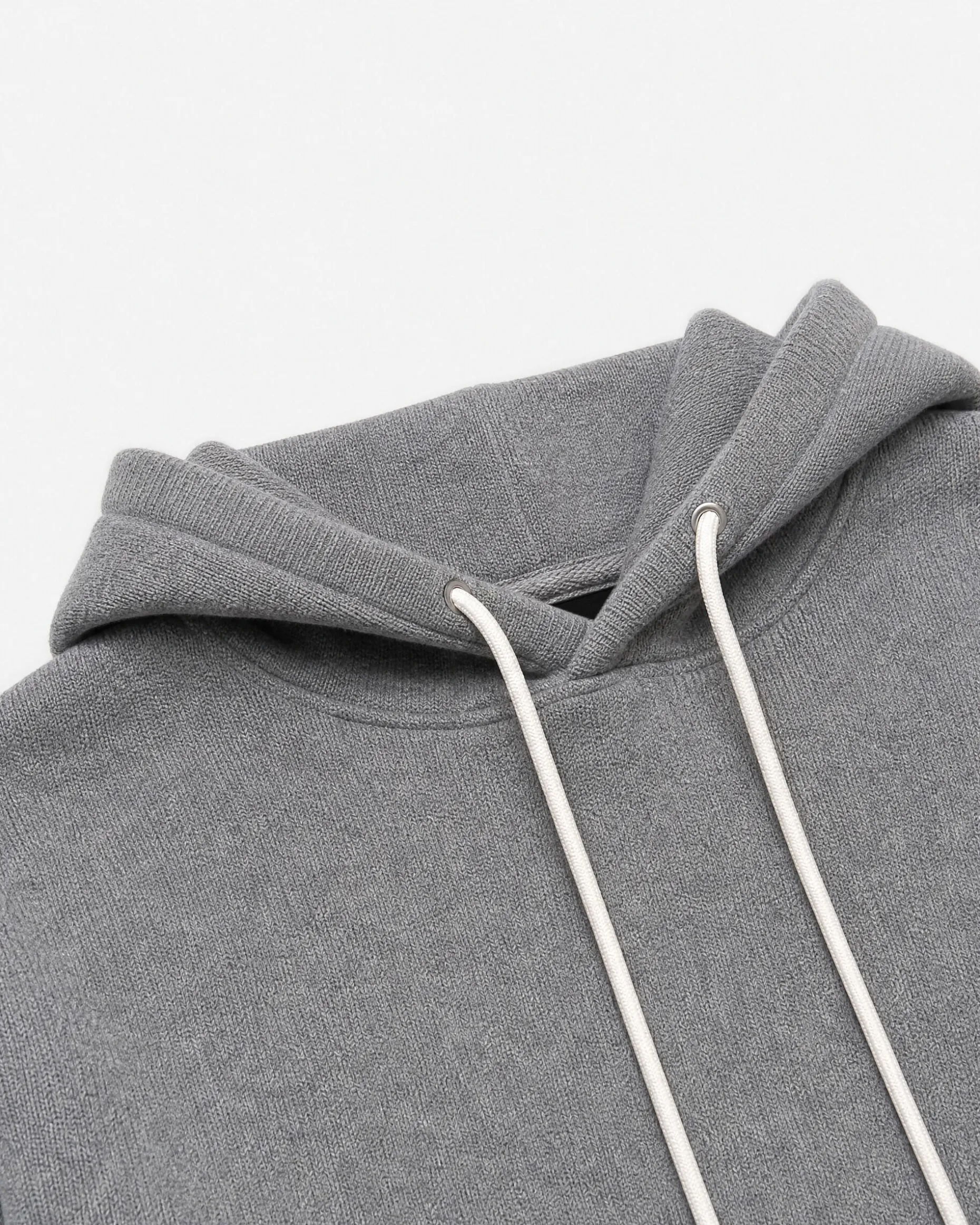 Pull façon sweatshirt en laine mérinos et cachemire gris