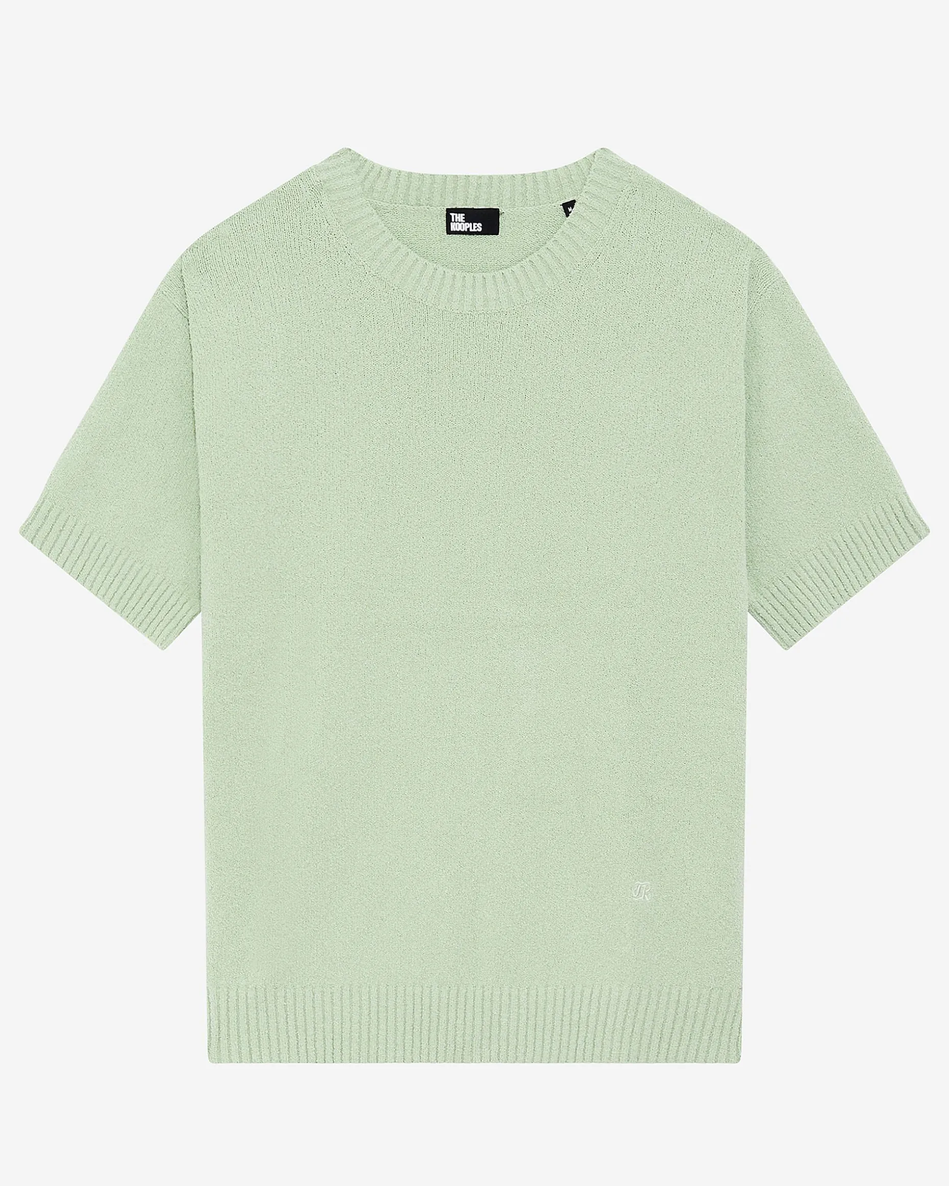 Pull manches courtes vert amande
