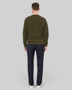 Pull à patte de boutonnage kaki