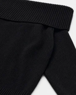 Pull épaules dénudées en laine mérinos