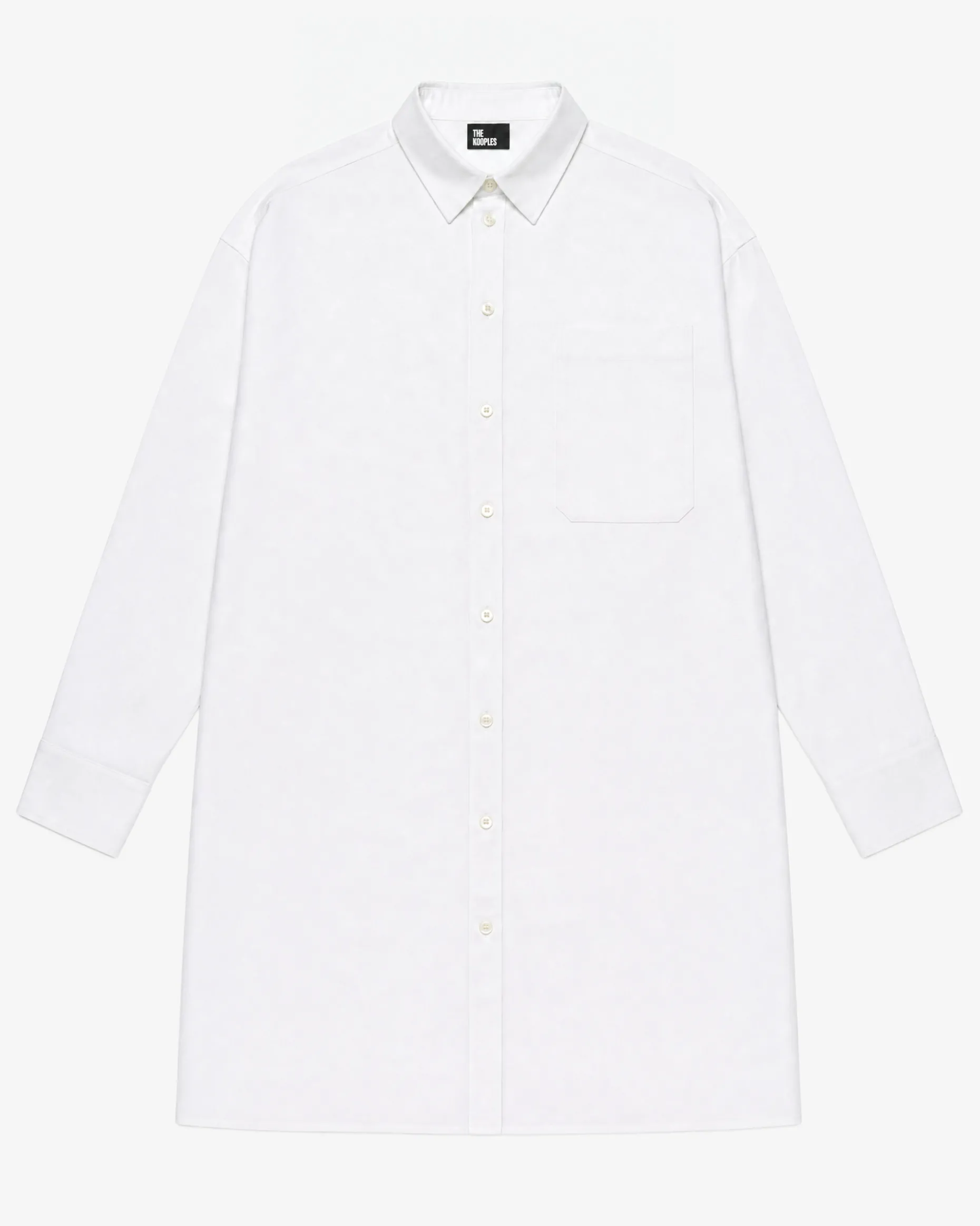Robe chemise courte en coton blanche