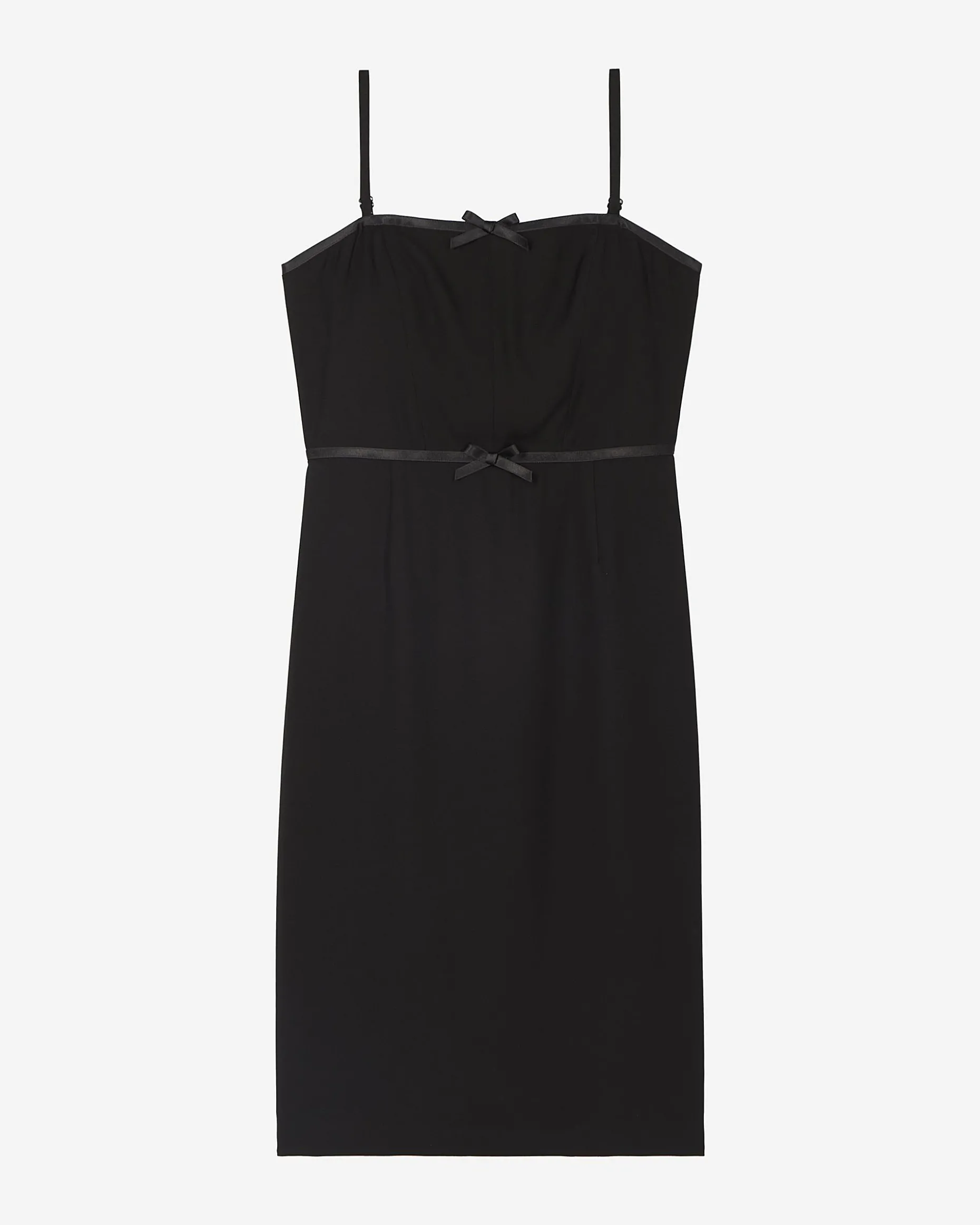 Robe courte avec détails de nœuds noire