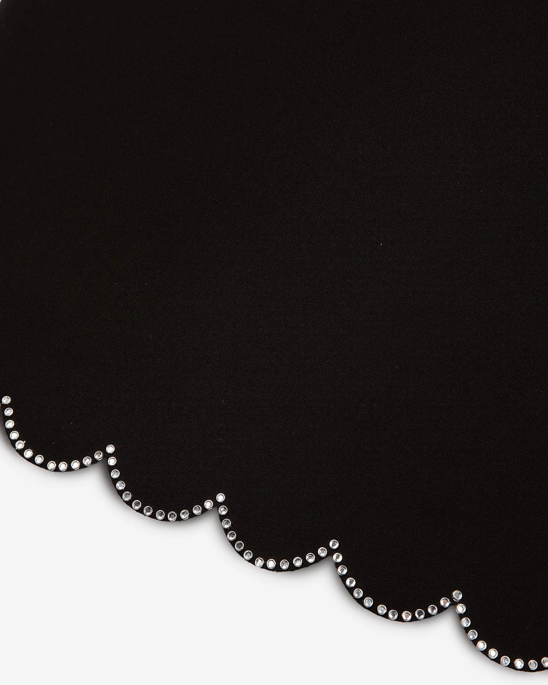 Robe courte avec détails de strass noire