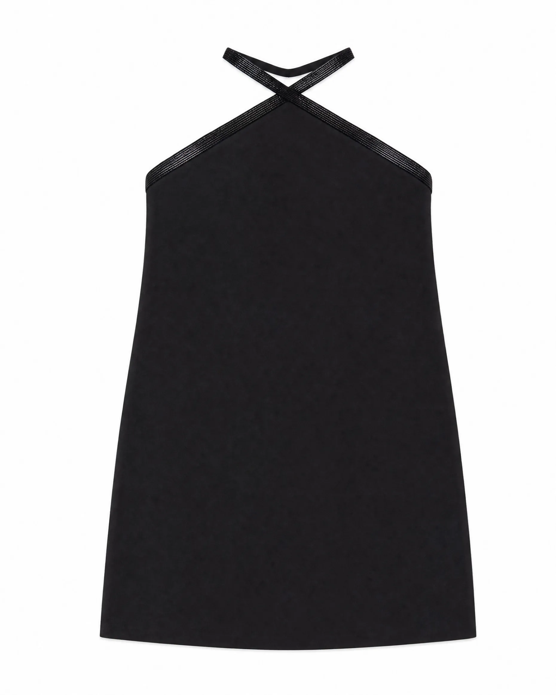Robe courte avec strass noire