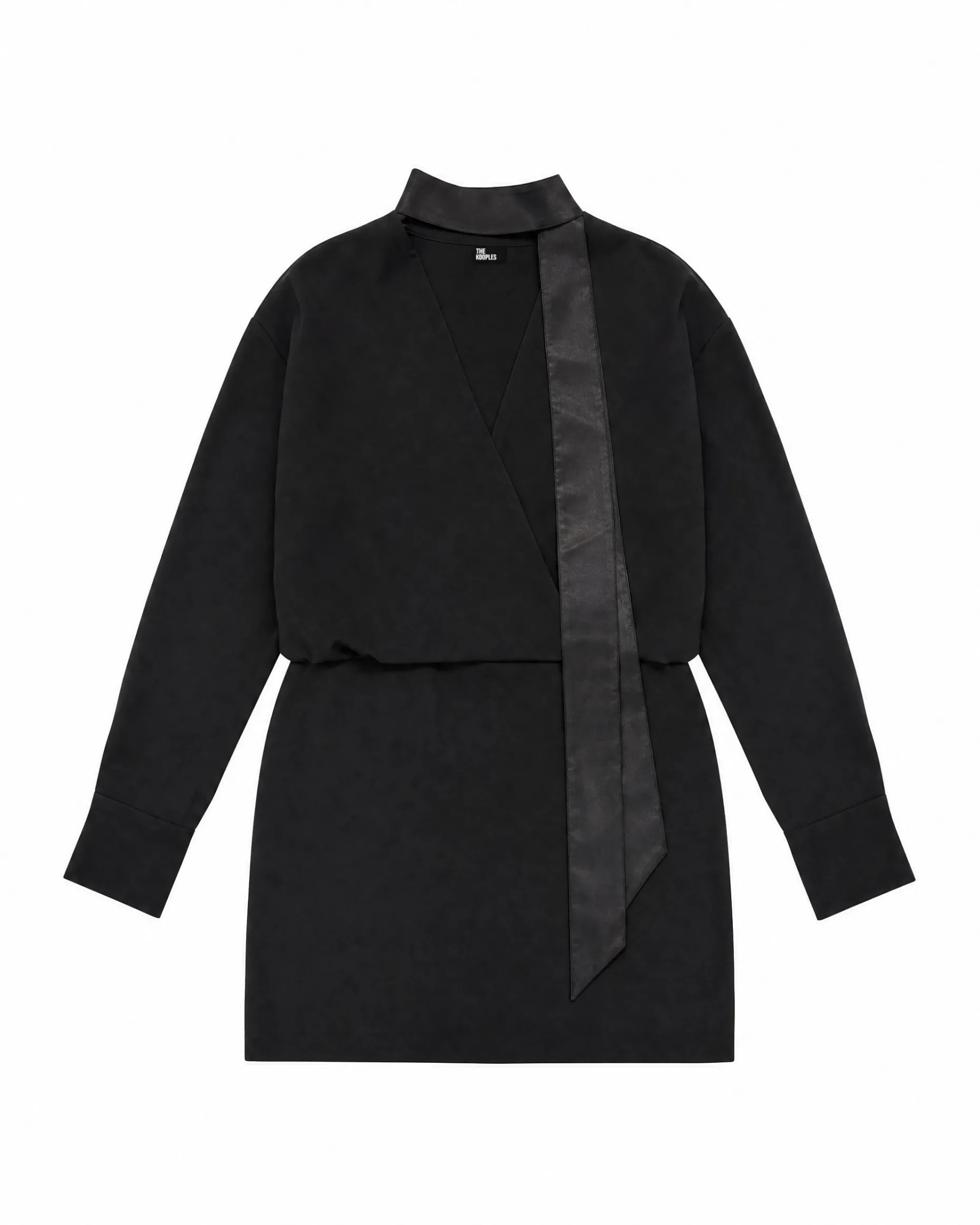 Robe courte cache-cœur noire