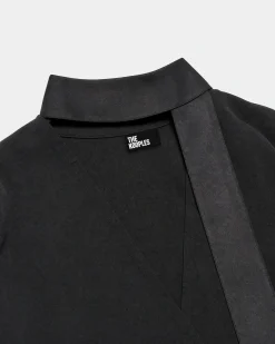Robe courte cache-cœur noire