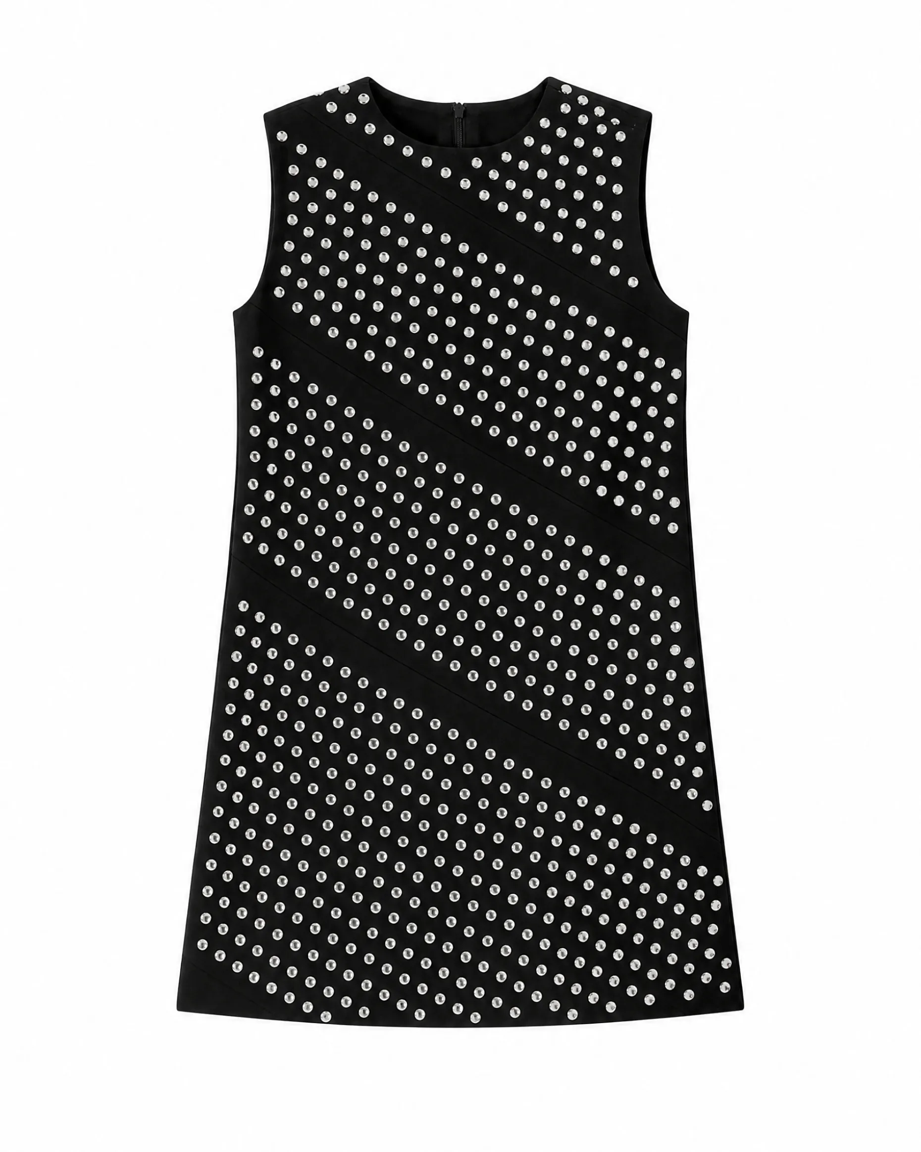 Robe courte cloutée noire