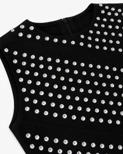 Robe courte cloutée noire