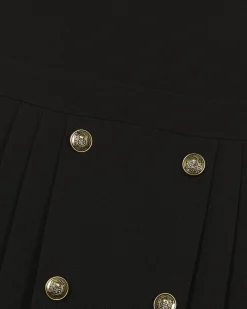 Robe courte dos croisé noire