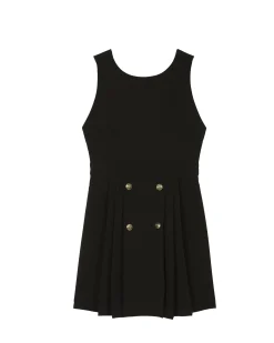 Robe courte dos croisé noire