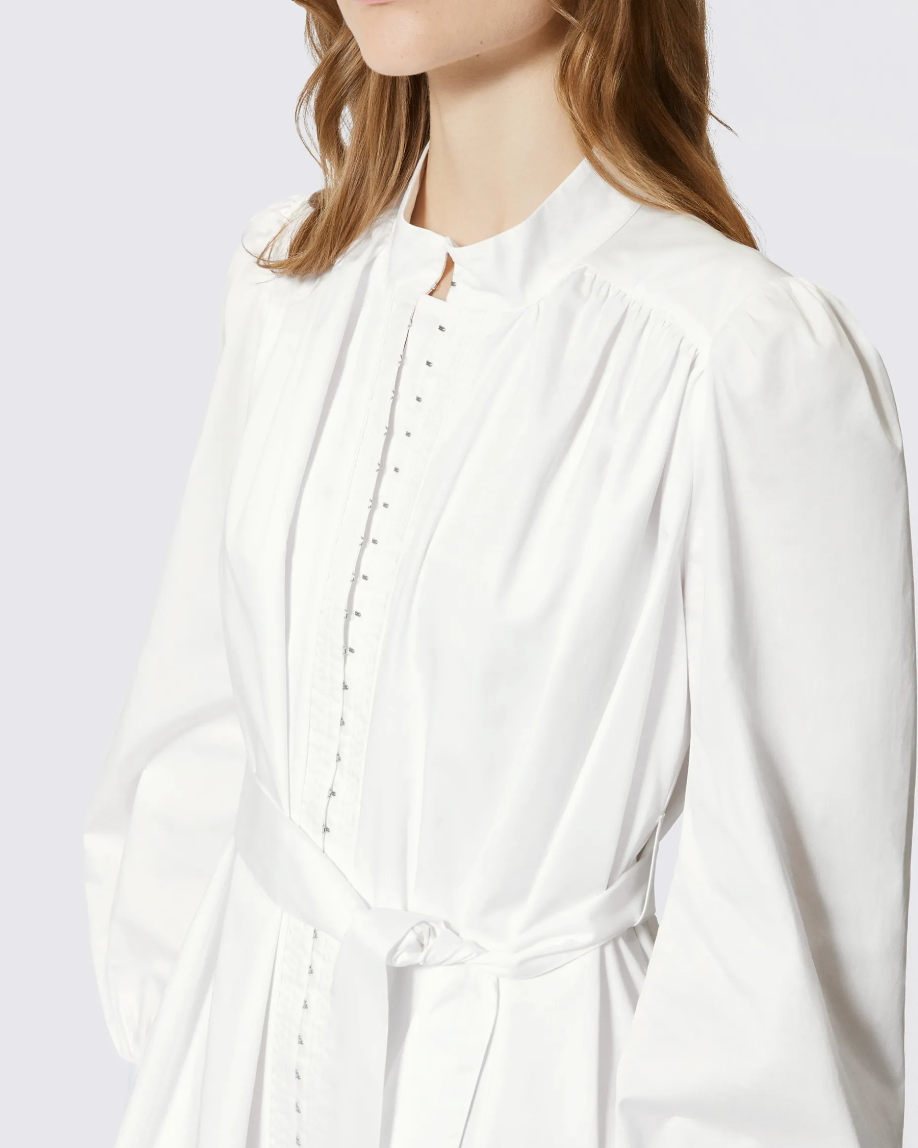 Robe courte en coton blanche