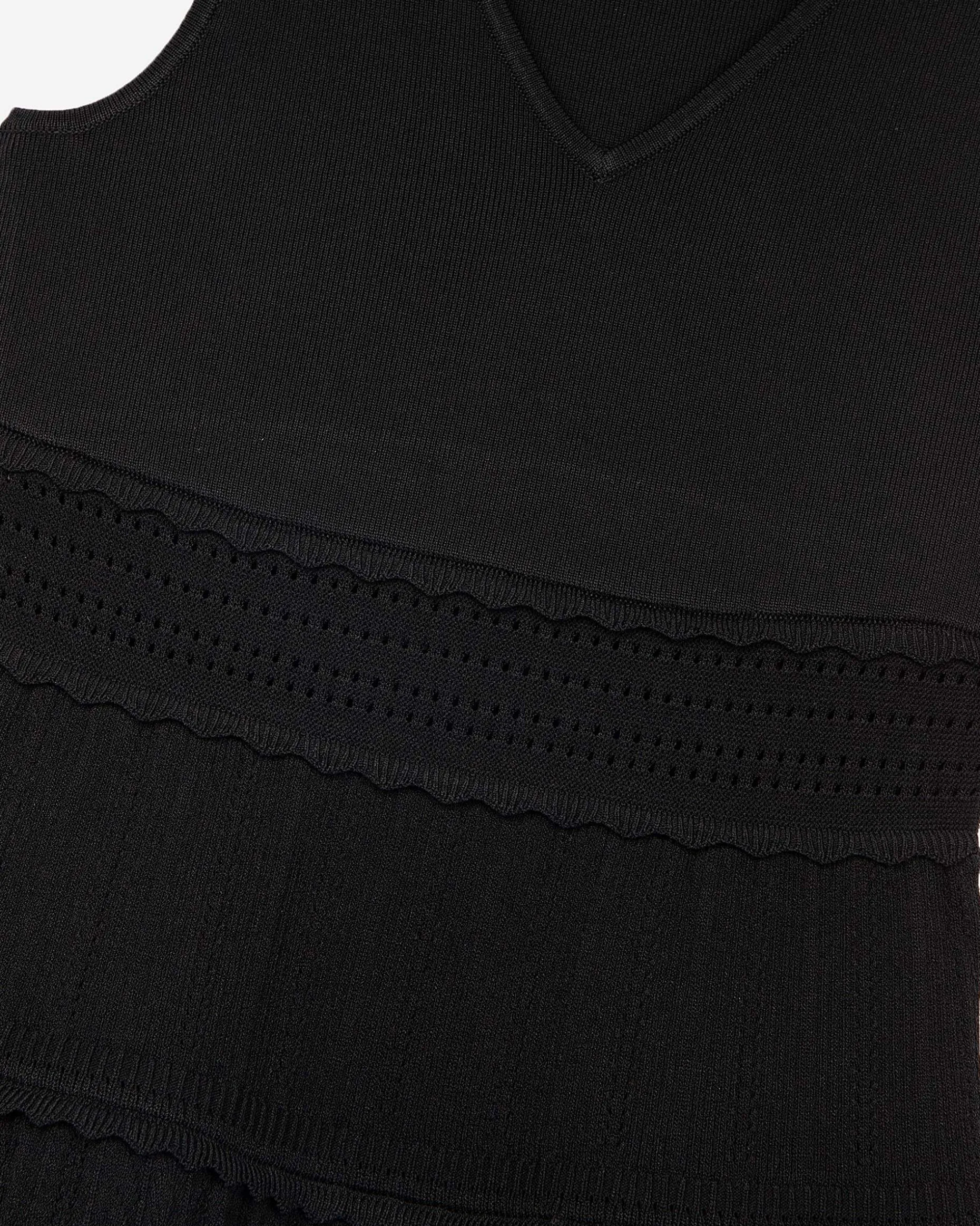 Robe courte en maille noire