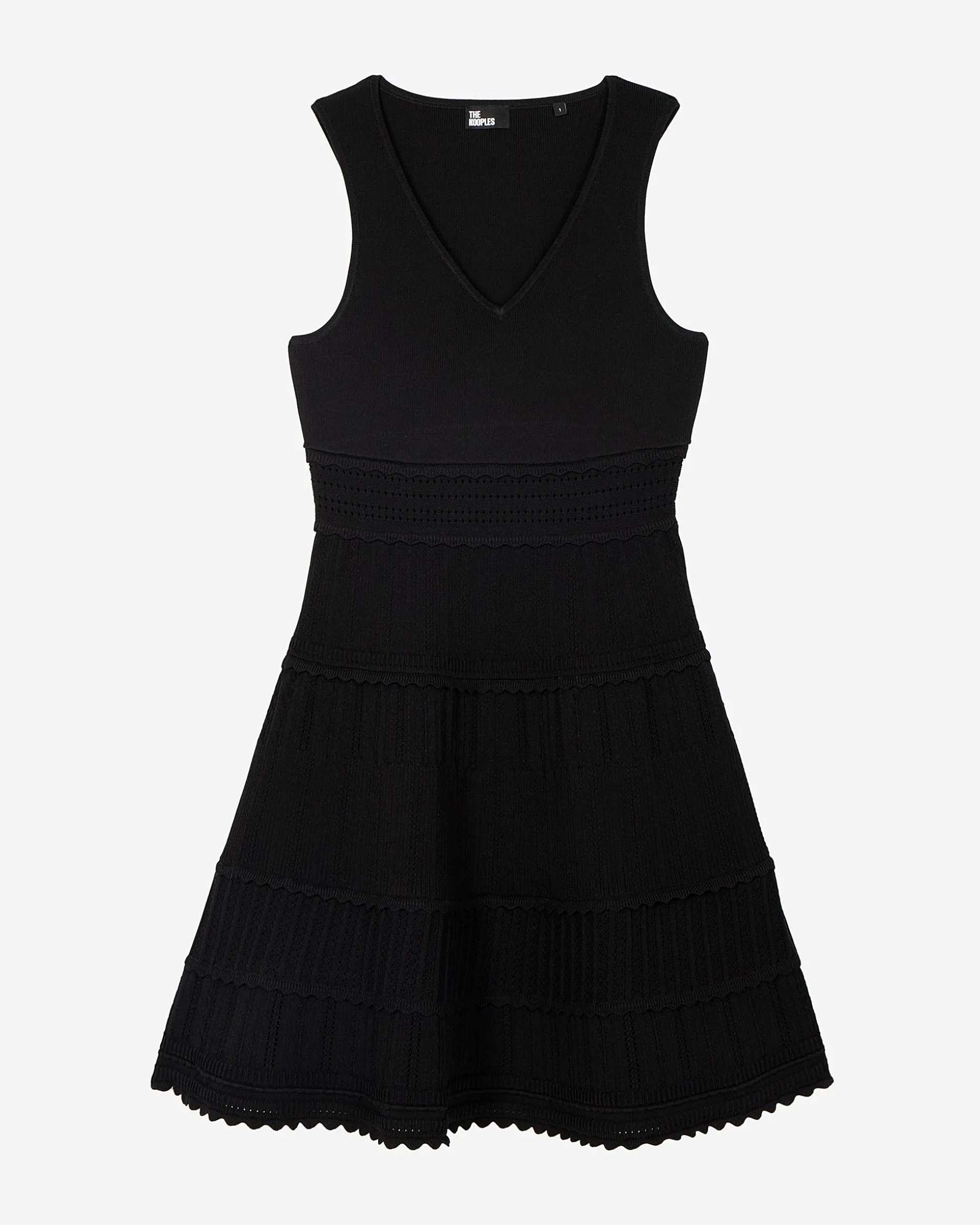 Robe courte en maille noire