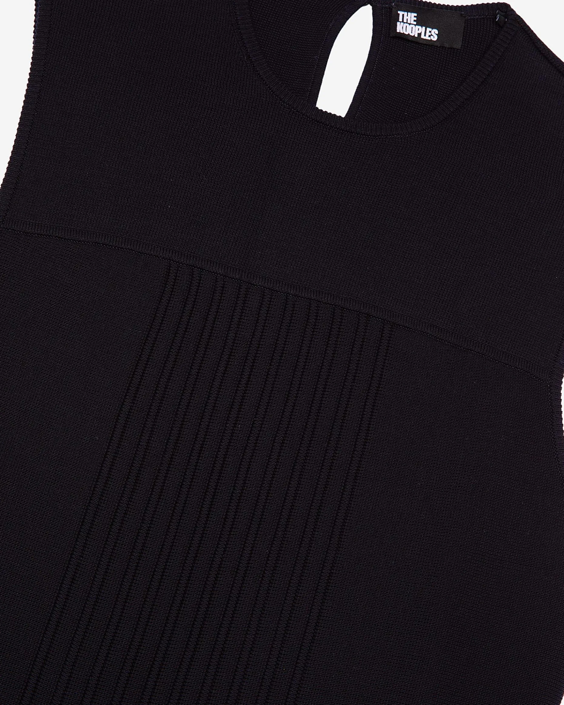 Robe courte en maille plissée marine