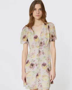 Robe courte imprimé fleuri