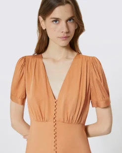 Robe courte orange clair