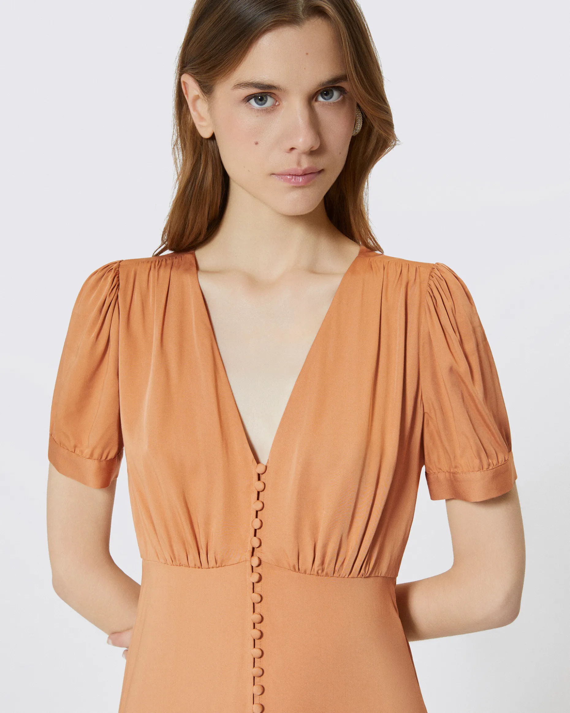Robe courte orange clair