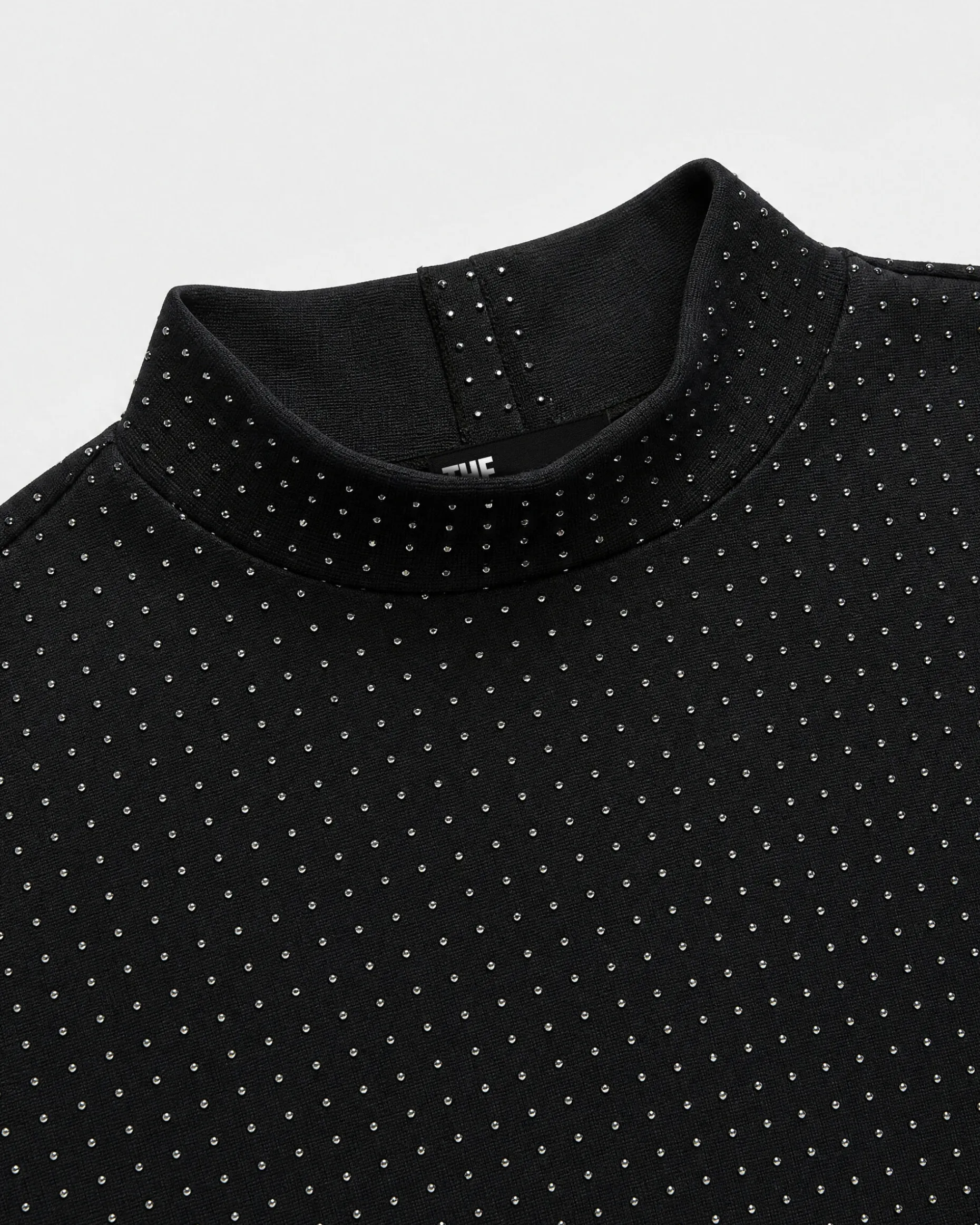 Robe courte strassée grise