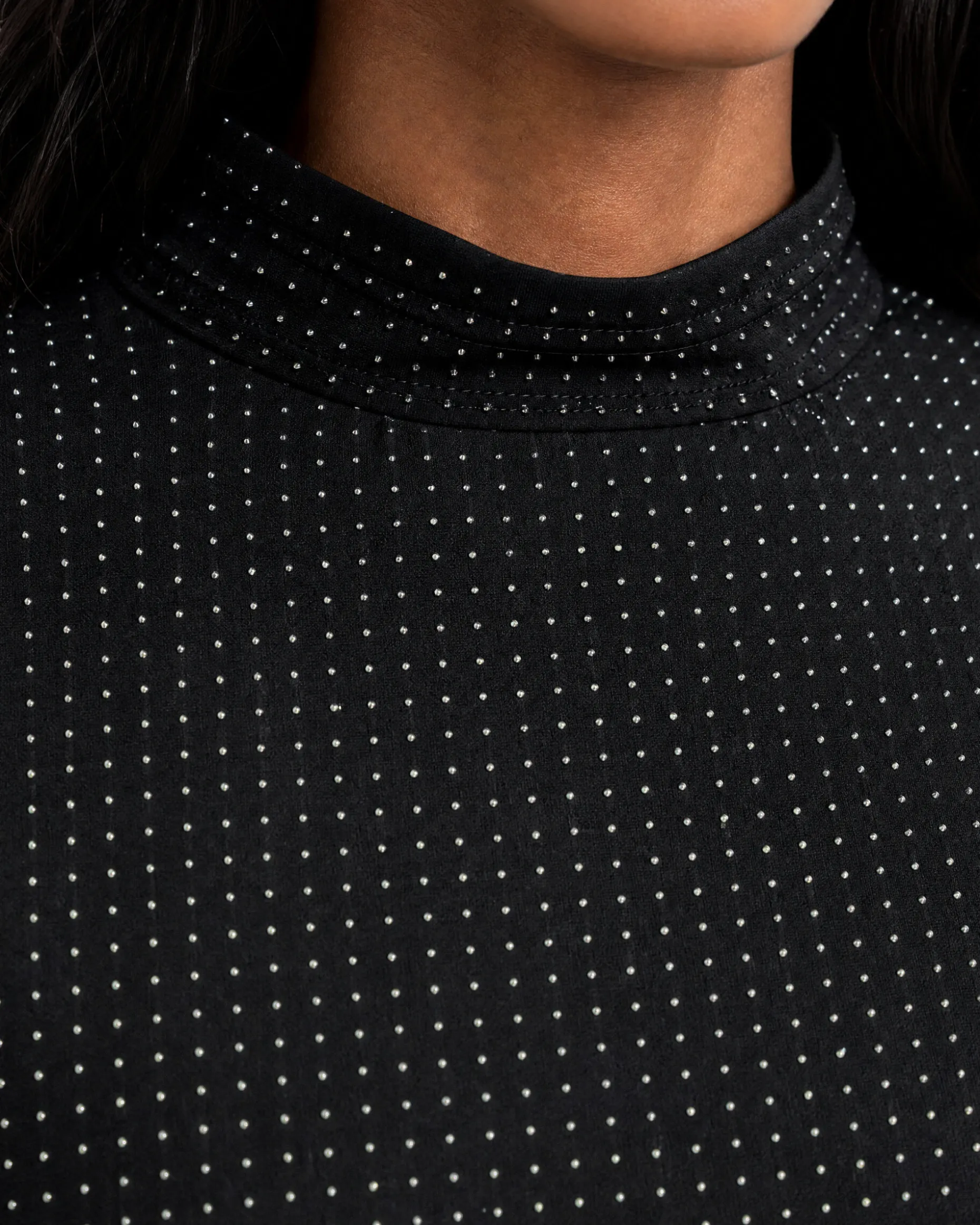 Robe courte strassée grise