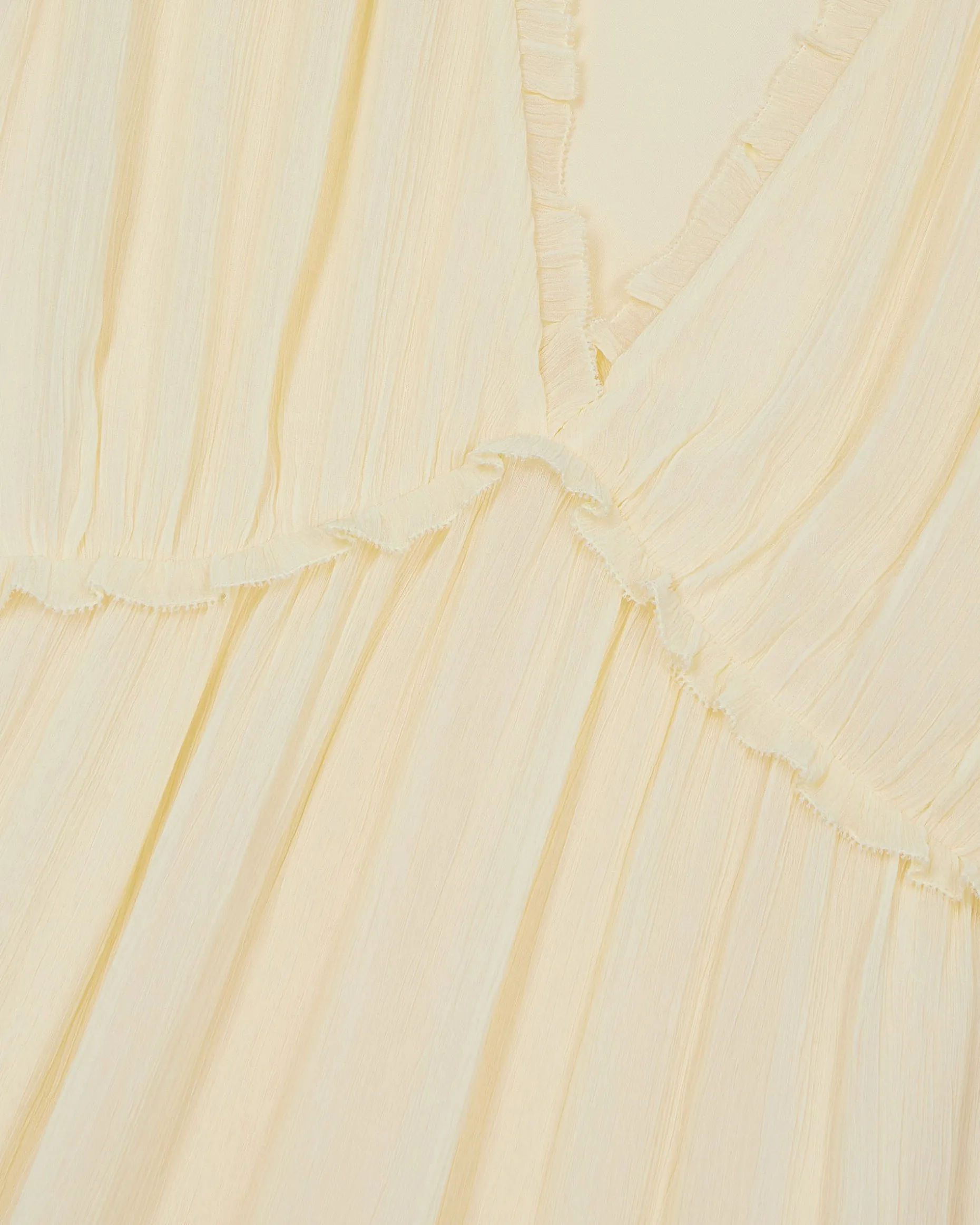 Robe courte volantée jaune