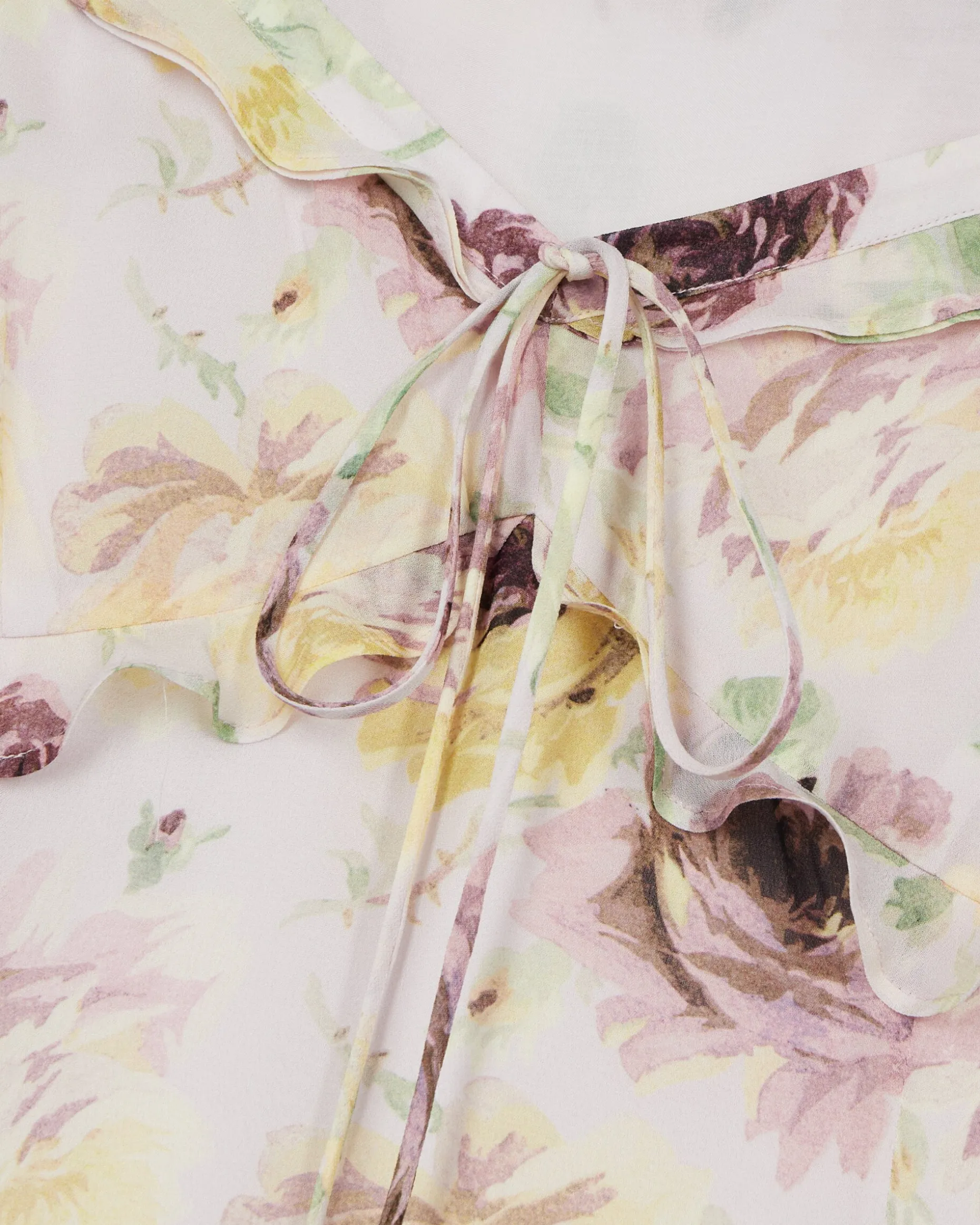 Robe longue volantée imprimé fleuri