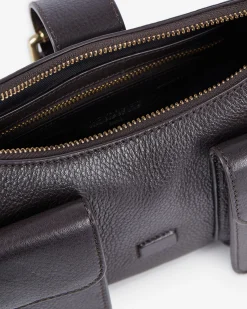 Sac Amelia en cuir grainé marron