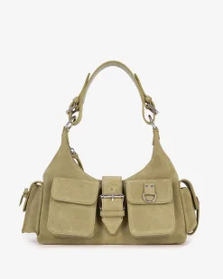 Sac Amelia en cuir suède camel