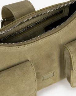 Sac Amelia en cuir suède camel