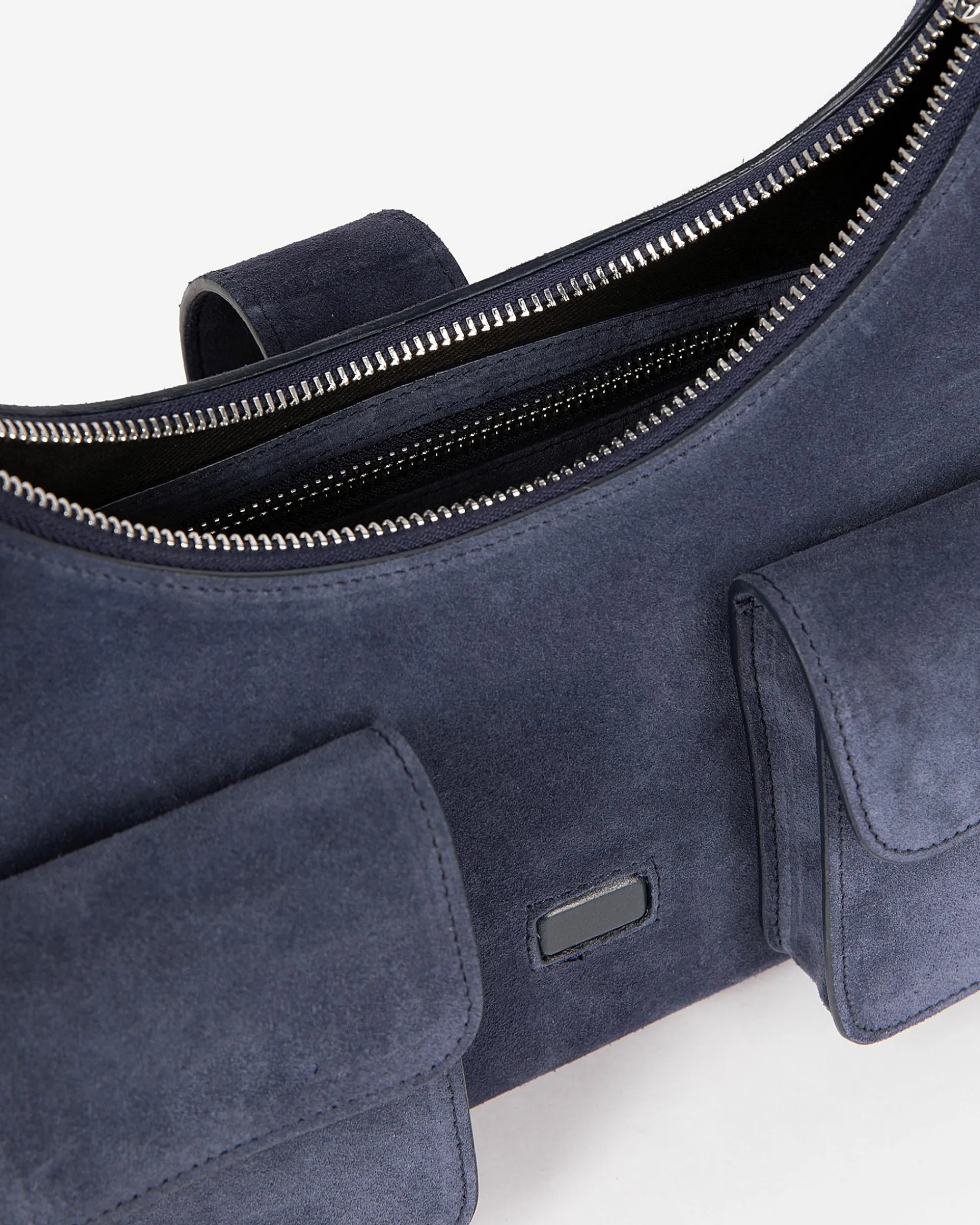 Sac Amelia en cuir suède marine