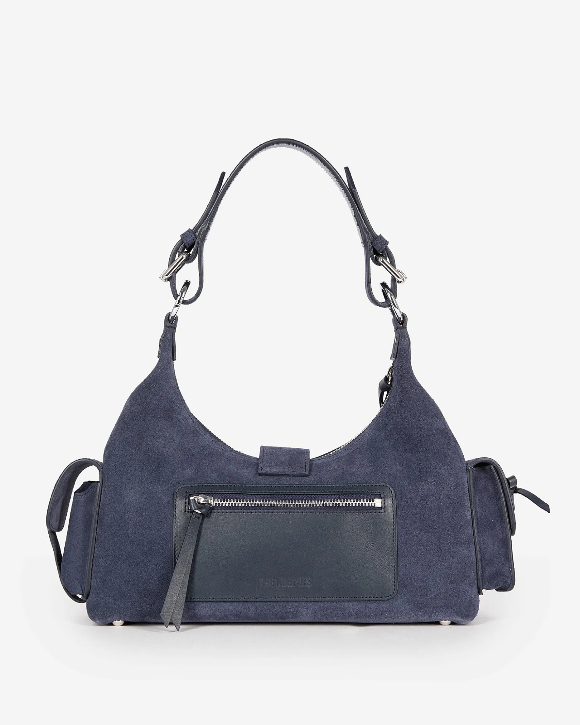 Sac Amelia en cuir suède marine