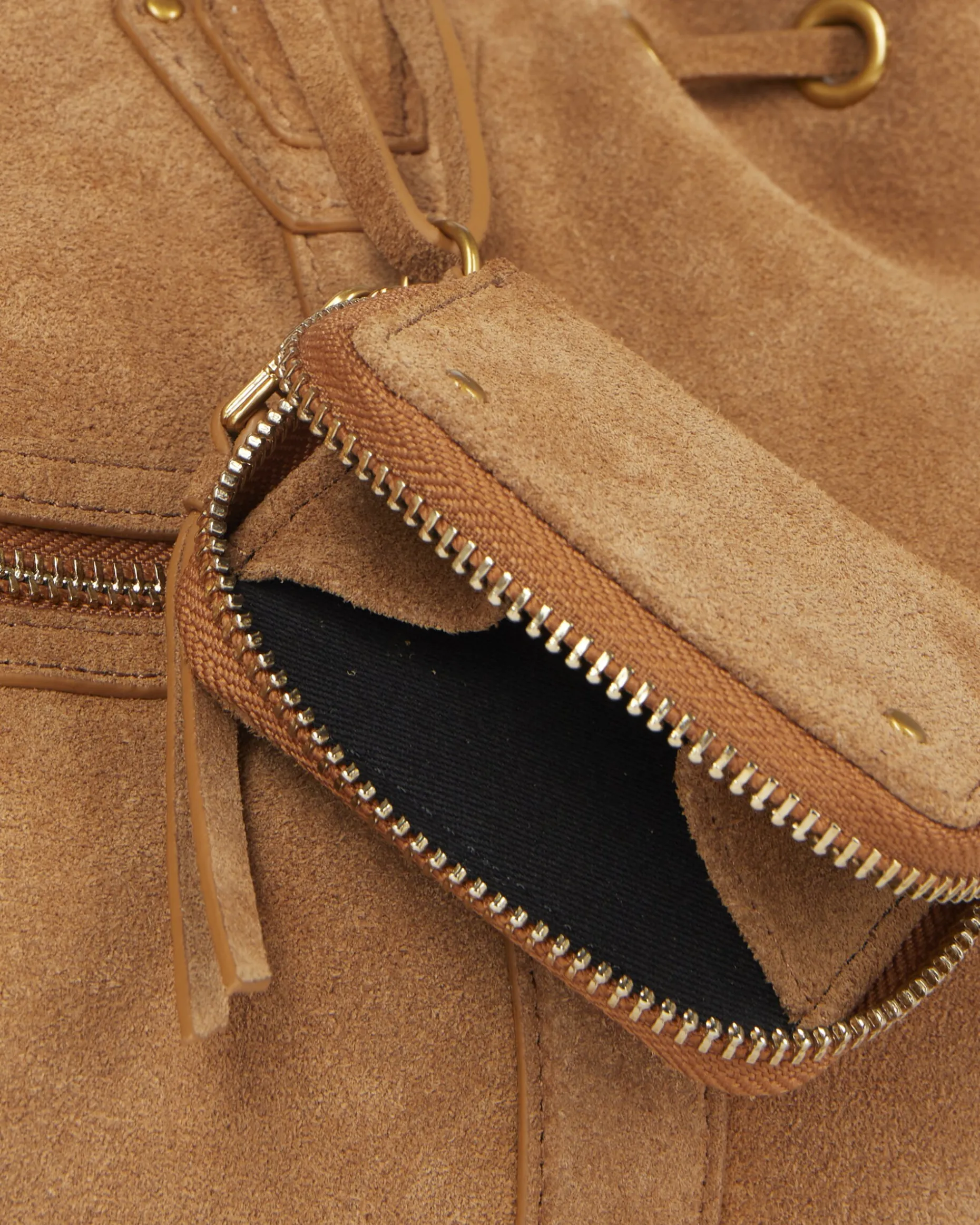 Sac cabas en suède marron