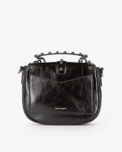 Sac Emily arrondi à studs noir