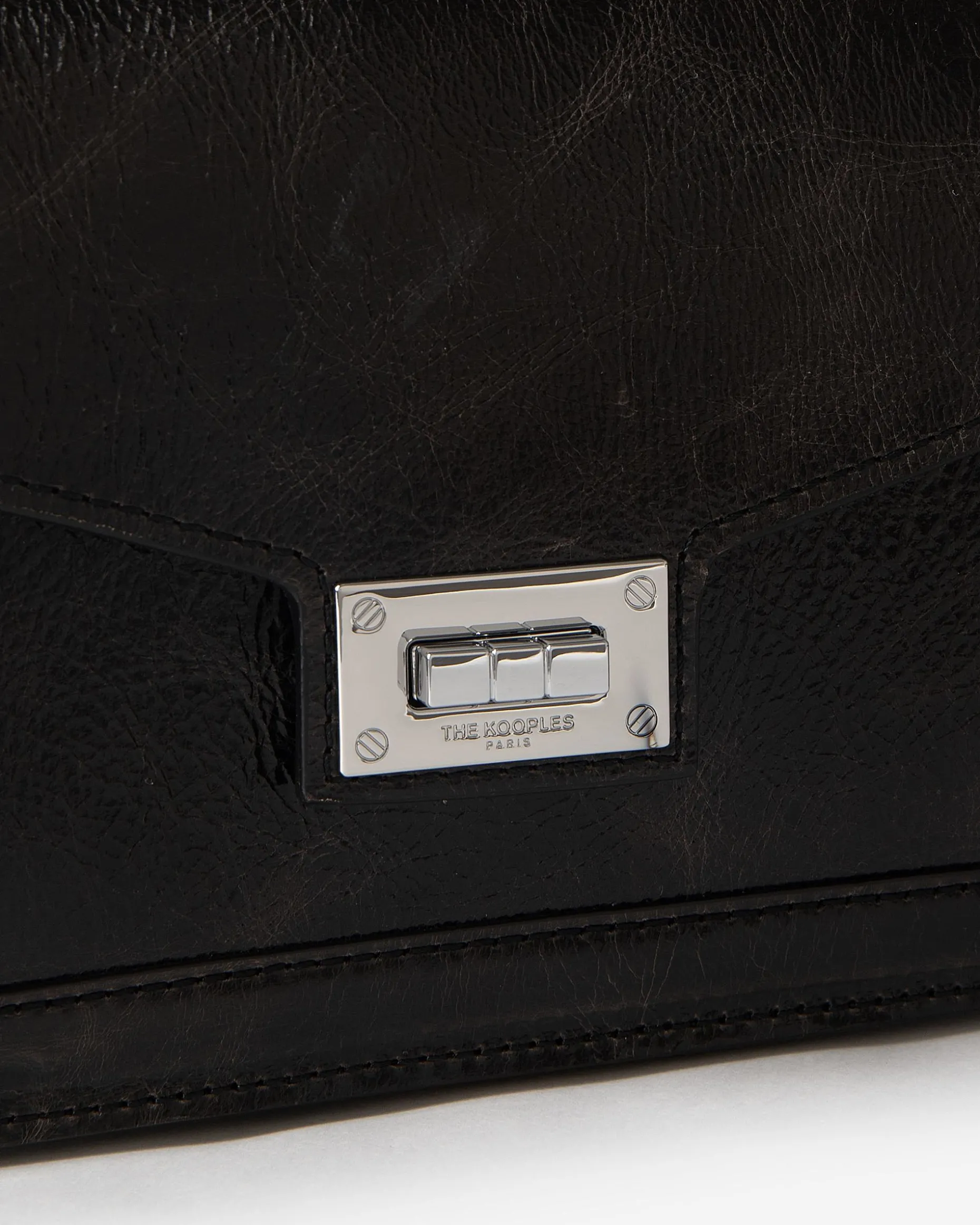 Sac Emily en cuir craquelé marron