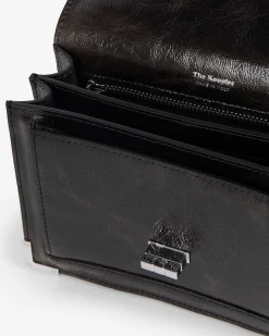 Sac Emily en cuir craquelé marron
