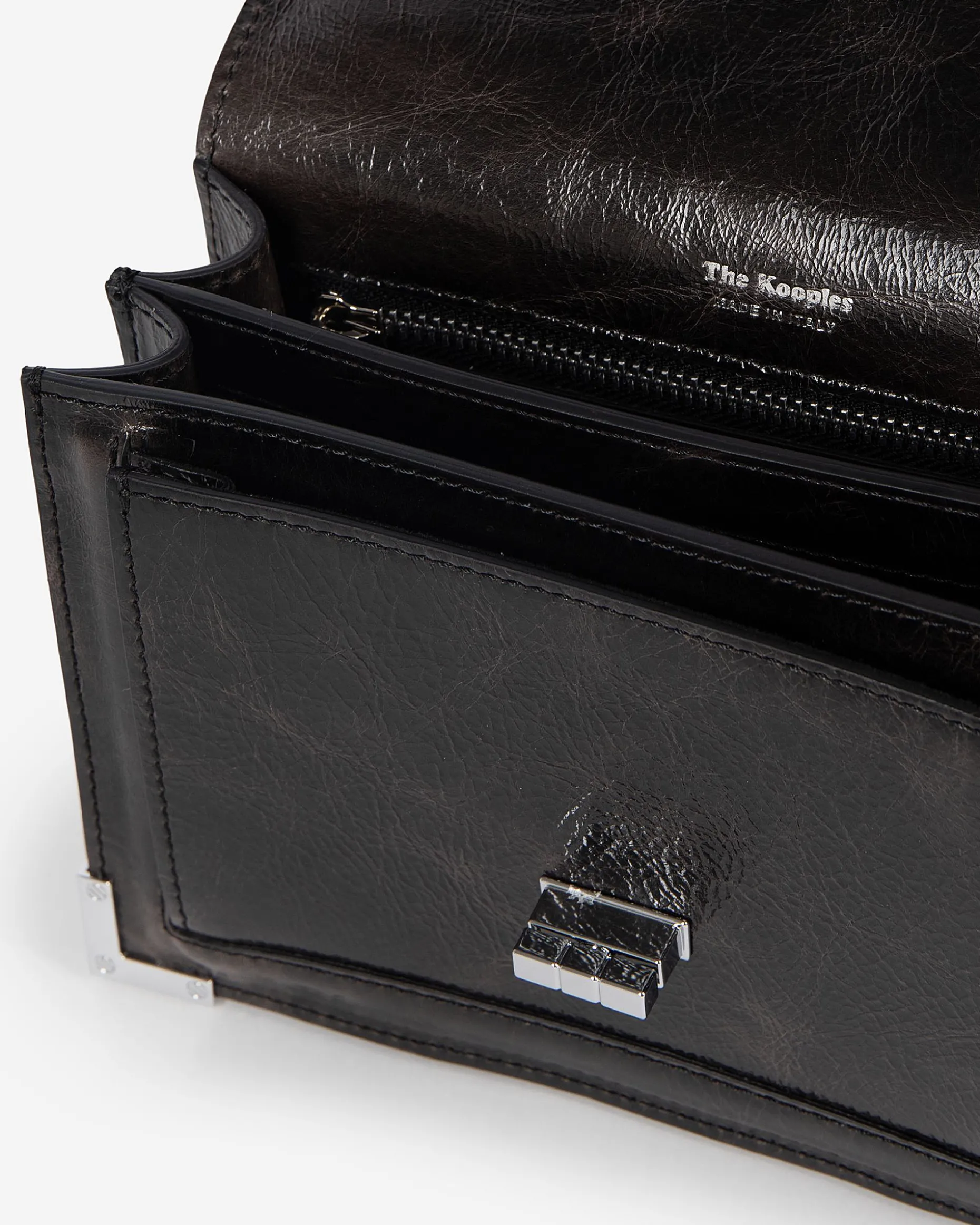 Sac Emily en cuir craquelé marron