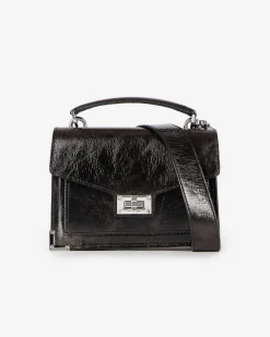 Sac Emily en cuir craquelé marron